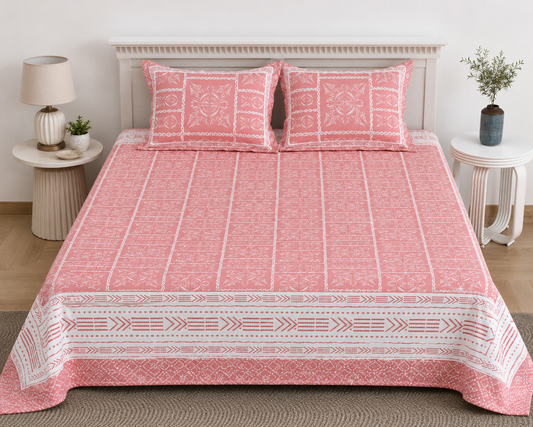 Paramphera Studio Traditional Geometric Print Bedsheet