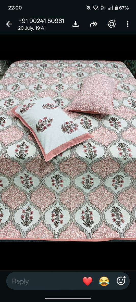 Paramphera studio 100 x 108 pure cotton Bedsheet