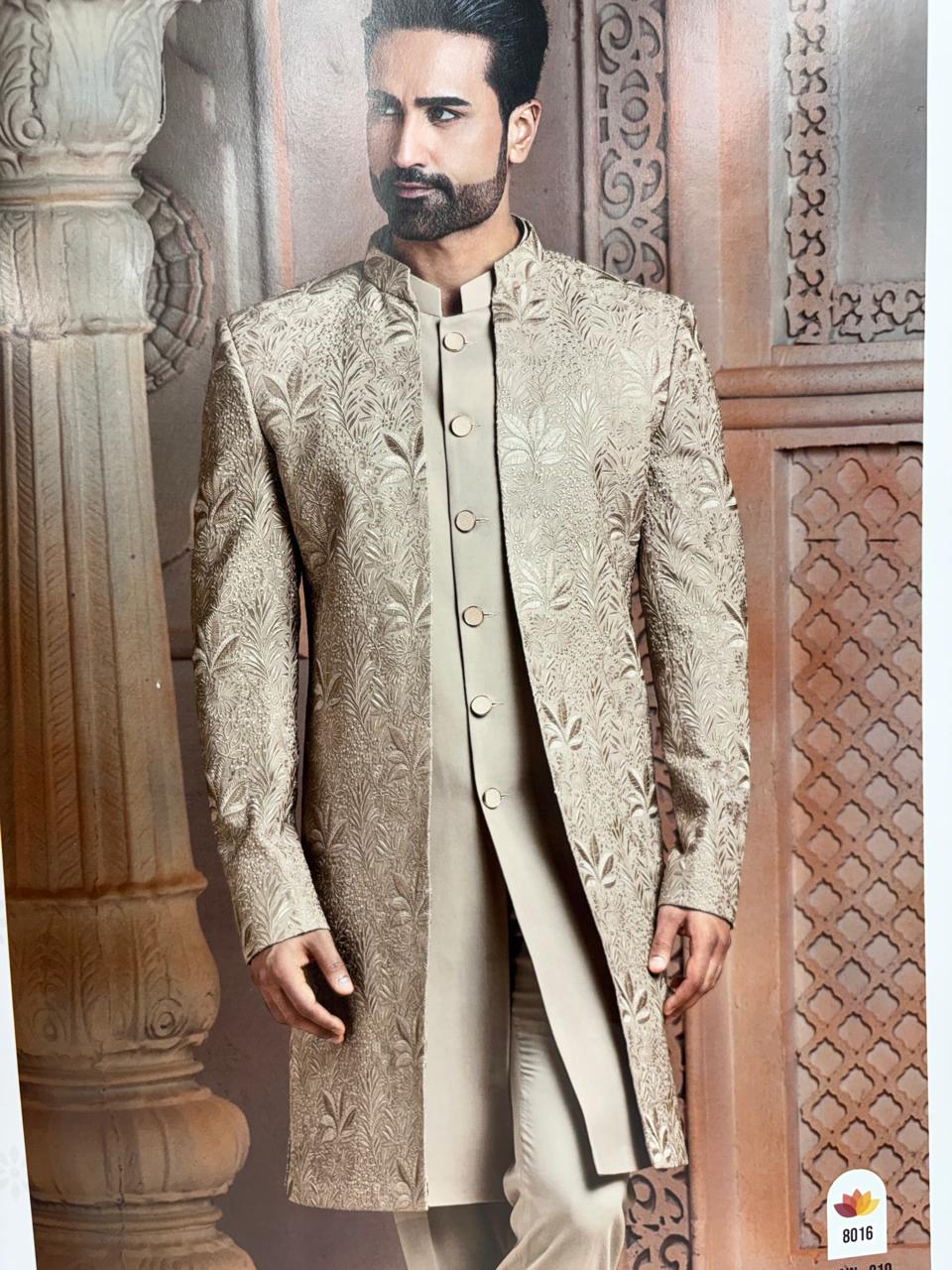 Golden indo western with long jacket