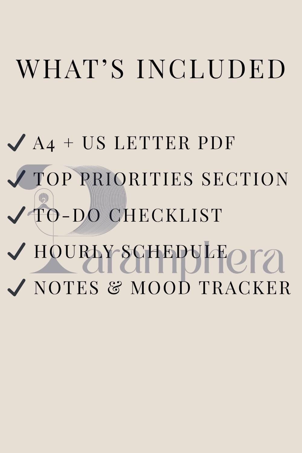 Daily Productivity Planner Printable – A4 & US Letter PDF | To-Do List, Hourly Schedule, Time Management, Instant Download