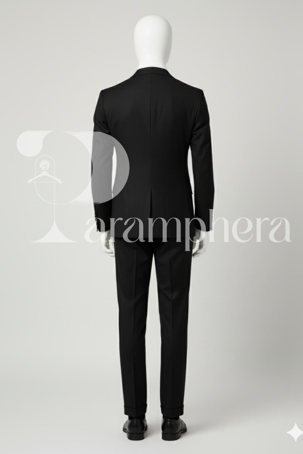 Bespoke Black Double Breasted Suit: Wedding Tuxedo