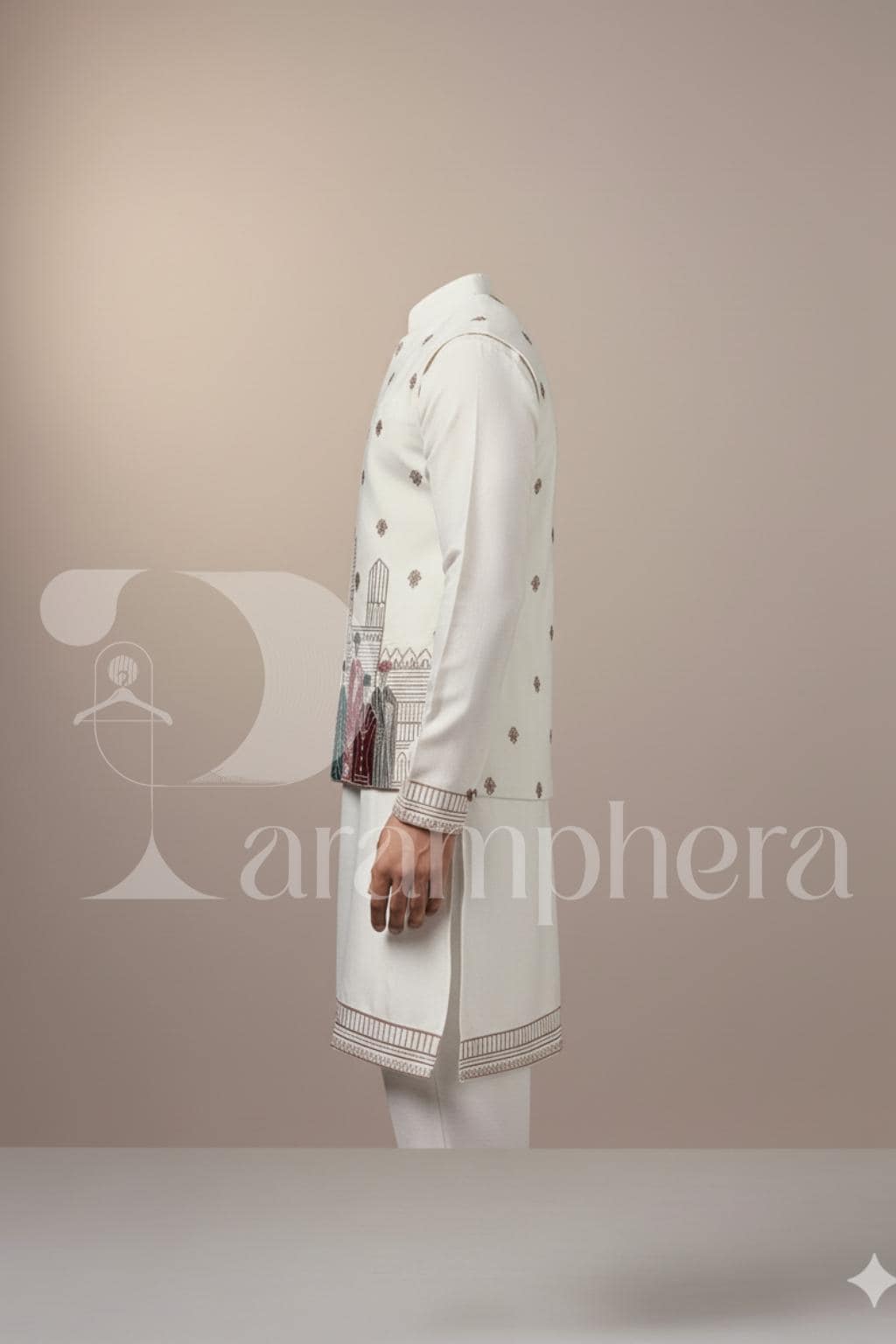 Hand-Embroidered Kurta Set: Modern Indian Wedding Outfit