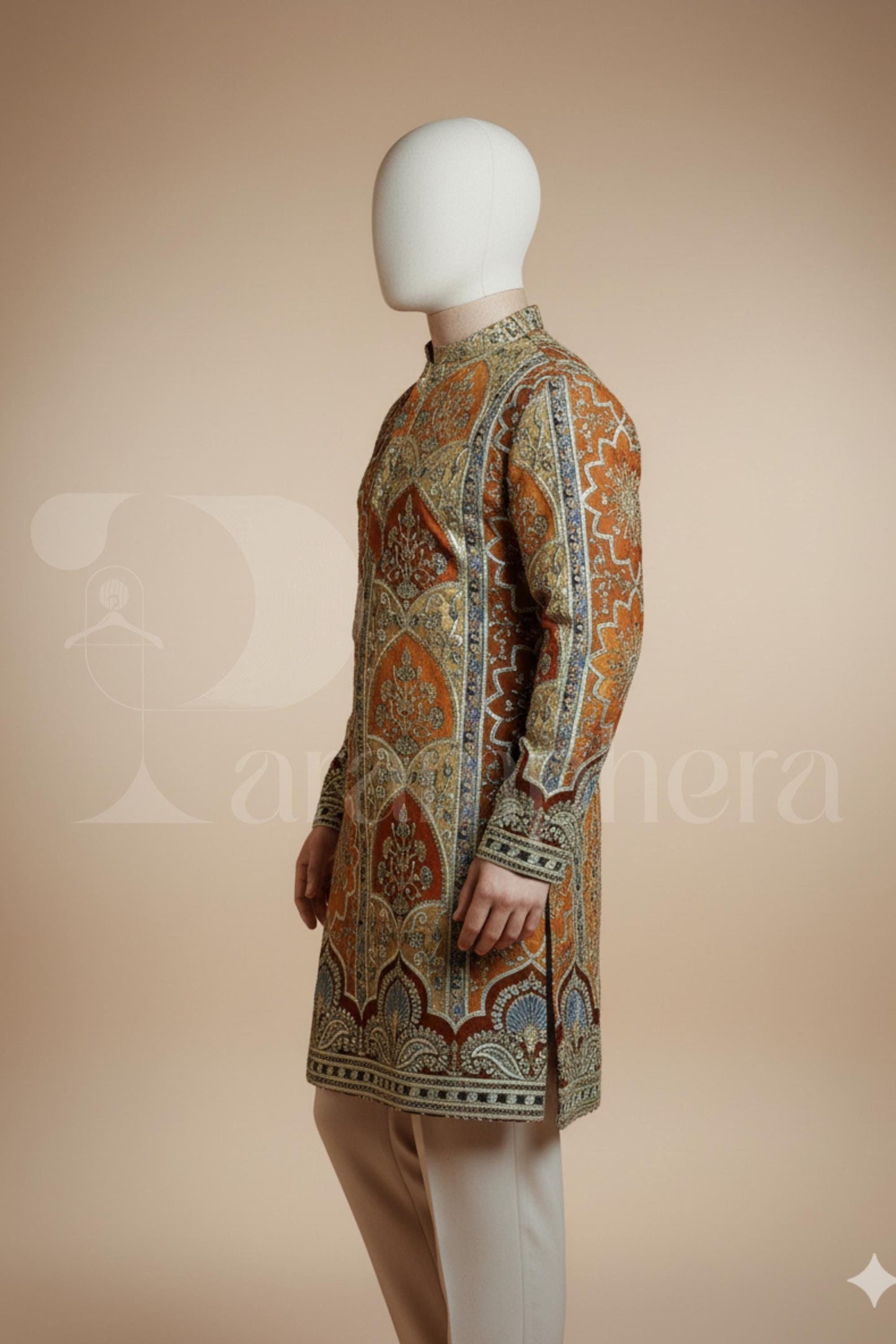 Embroidered Kurta Pajama Set: Men's Ethnic Wedding Outfit