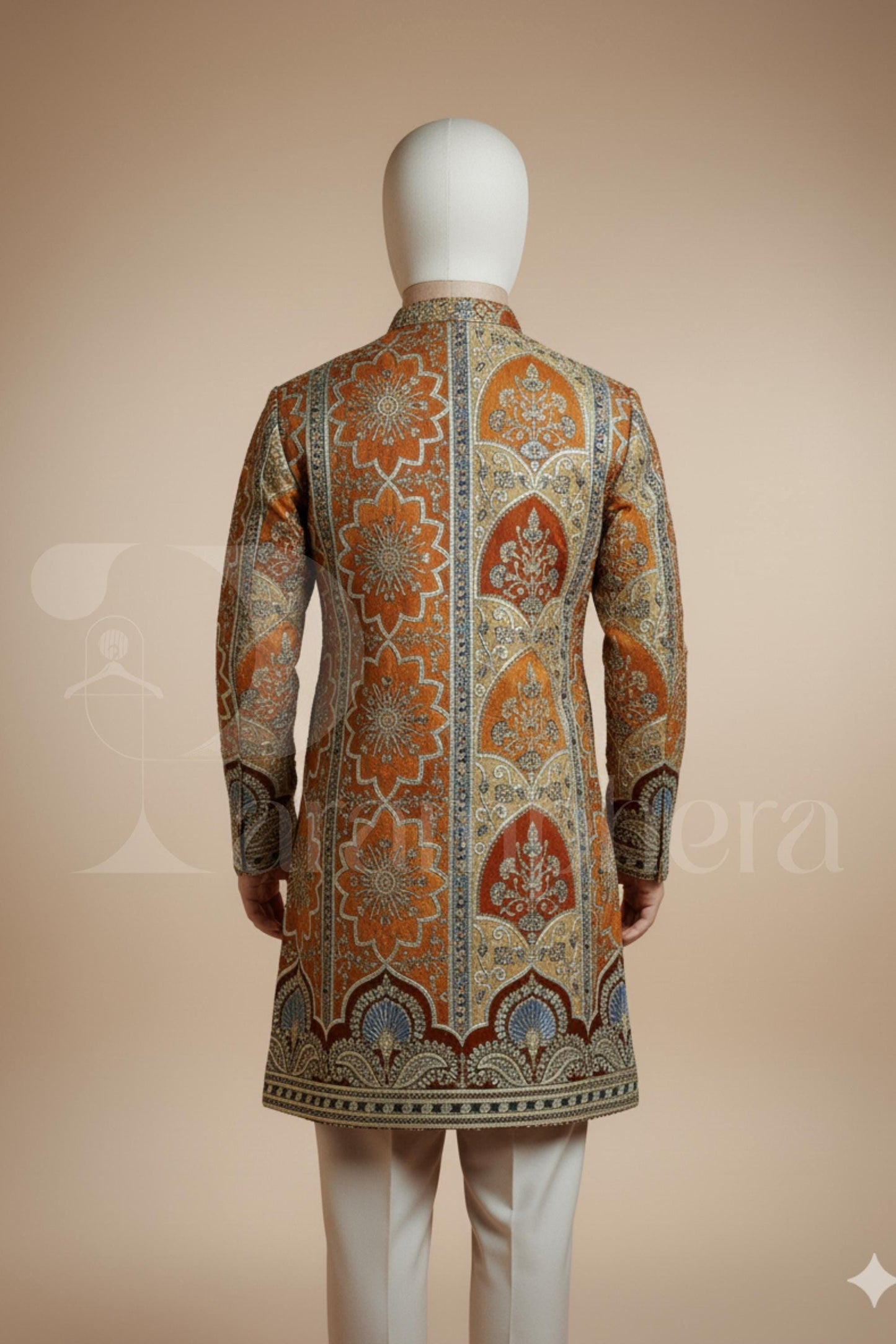 Embroidered Kurta Pajama Set: Men's Ethnic Wedding Outfit