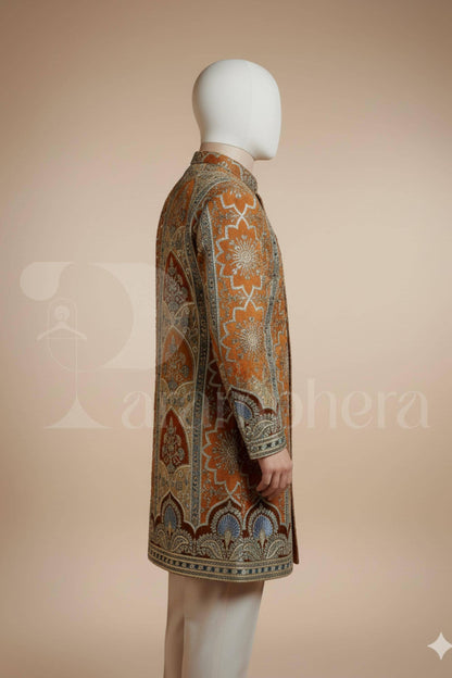 Embroidered Kurta Pajama Set: Men's Ethnic Wedding Outfit