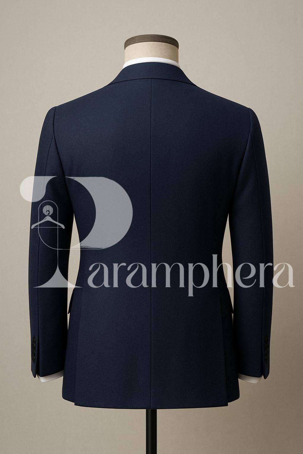 Navy Blue Double-Breasted Suit: Wedding Tuxedo Alternative with Pajama