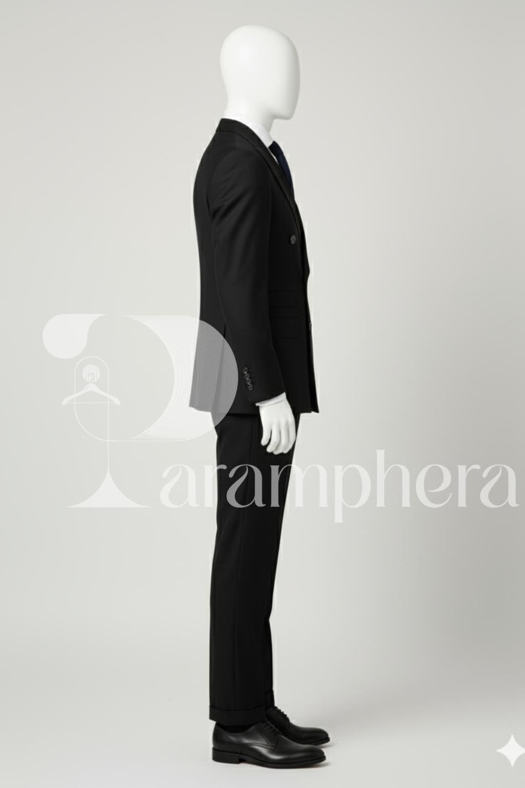 Bespoke Black Double Breasted Suit: Wedding Tuxedo