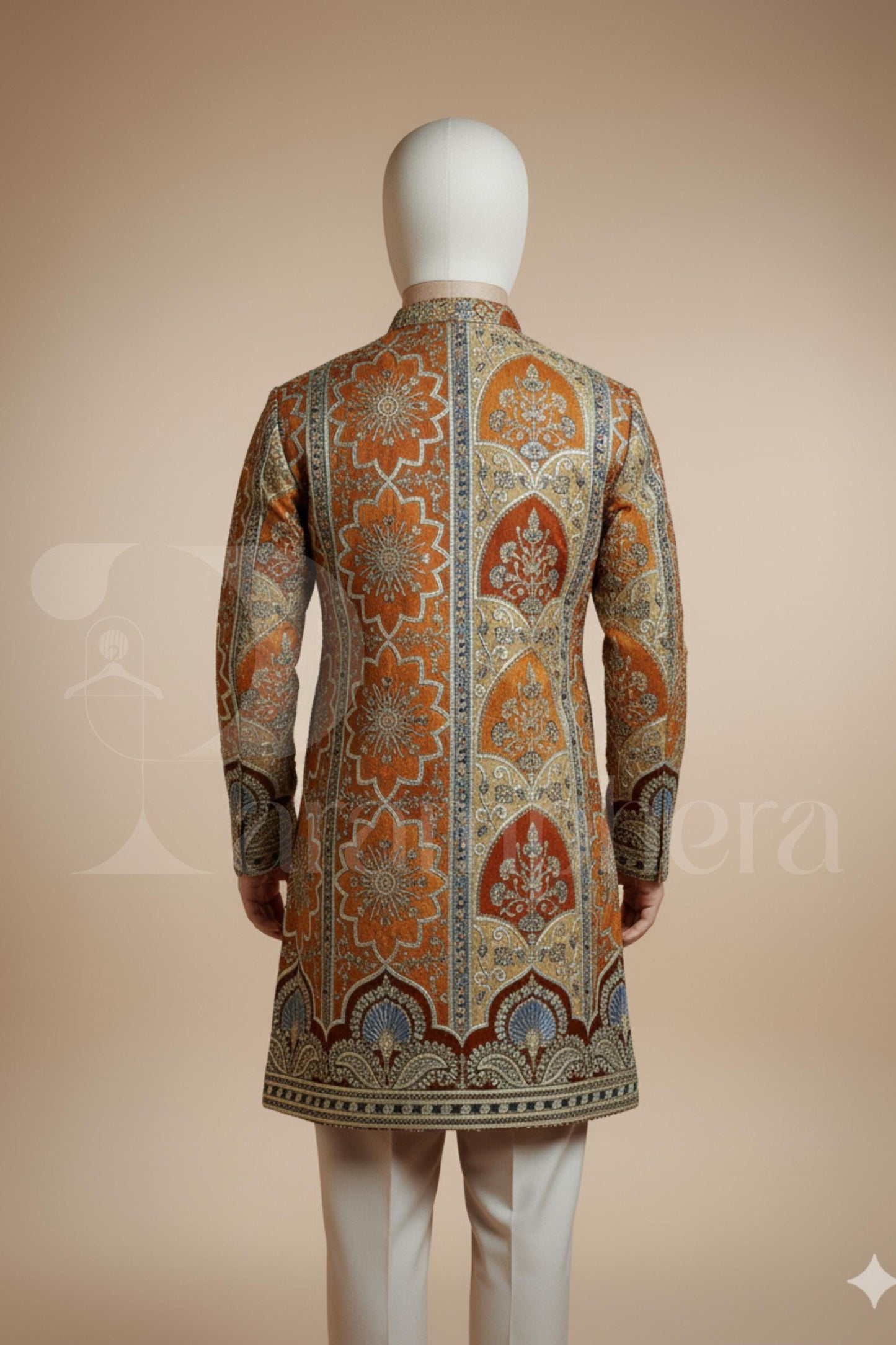 Embroidered Kurta Pajama Set: Men's Ethnic Wedding Outfit