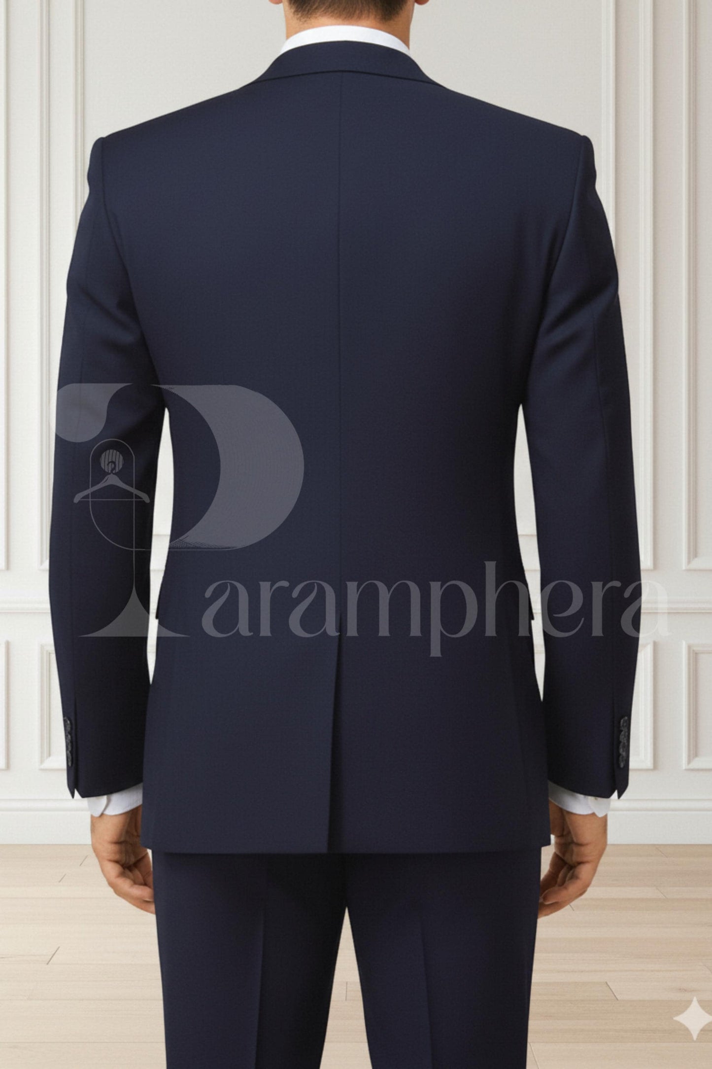 Navy Indo-Western Mens Suit Set  Sherwani Waistcoat & Blazer | Groom / Wedding / Formal Ethnic Wear