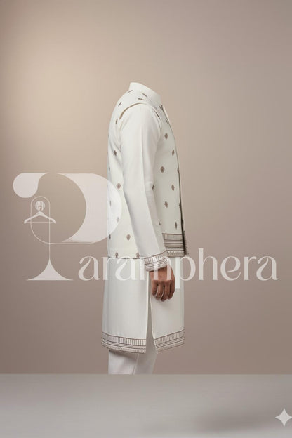 Hand-Embroidered Kurta Set: Modern Indian Wedding Outfit