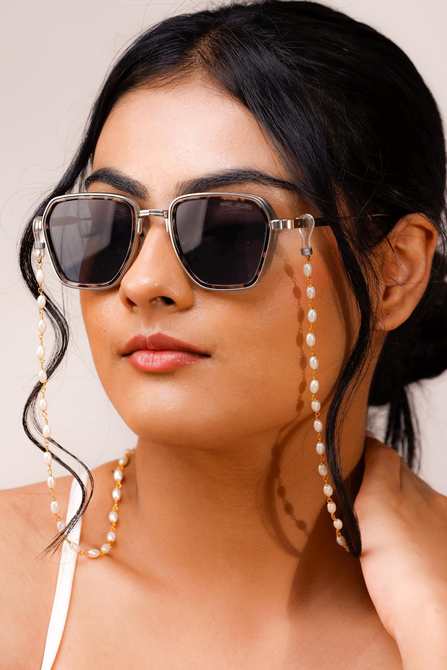 Handmade Pearl Sunglass Chain | Gold Eyeglass Holder