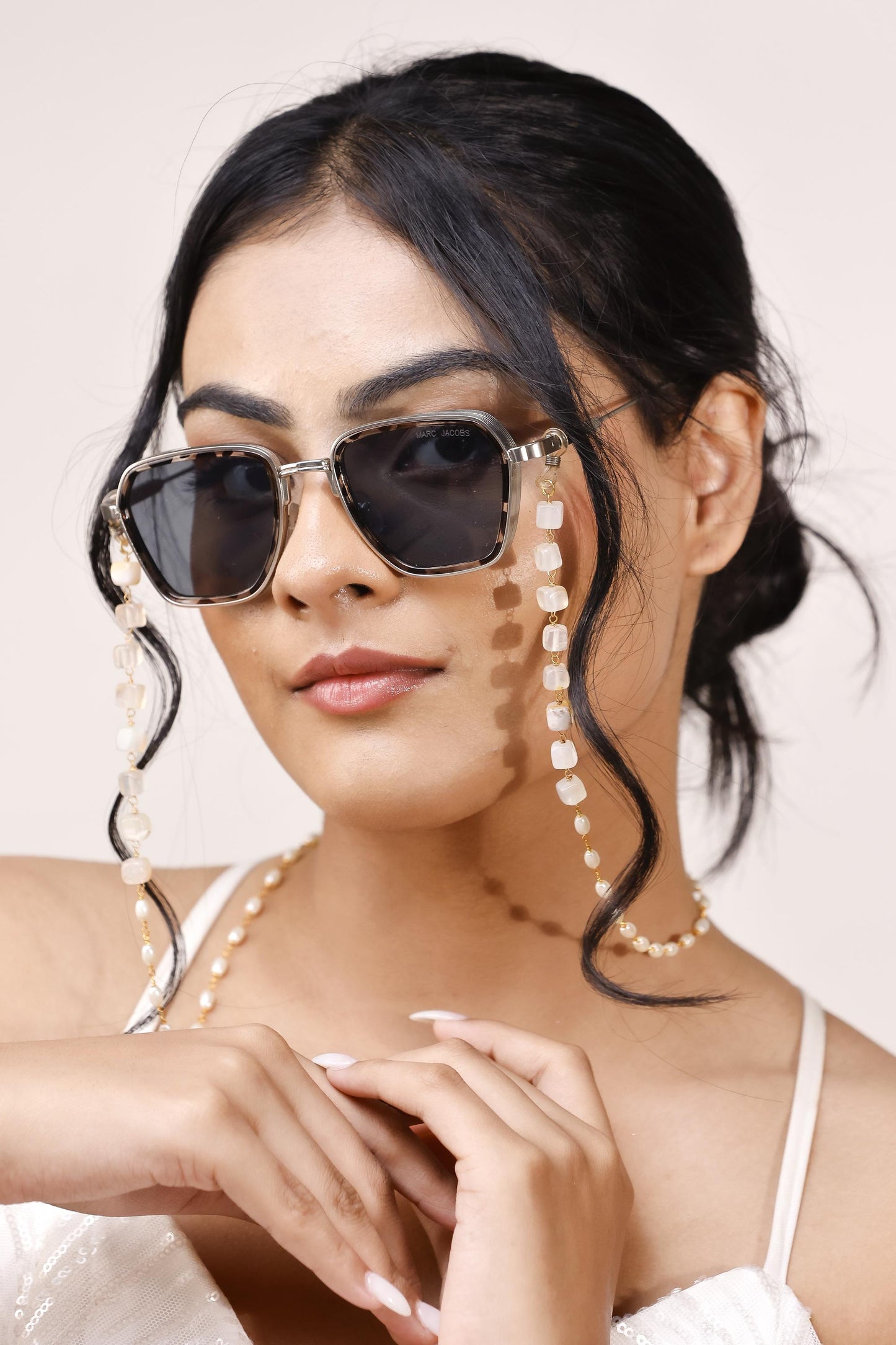 Handmade Pearl Sunglass Chain | Gold Eyeglass Holder
