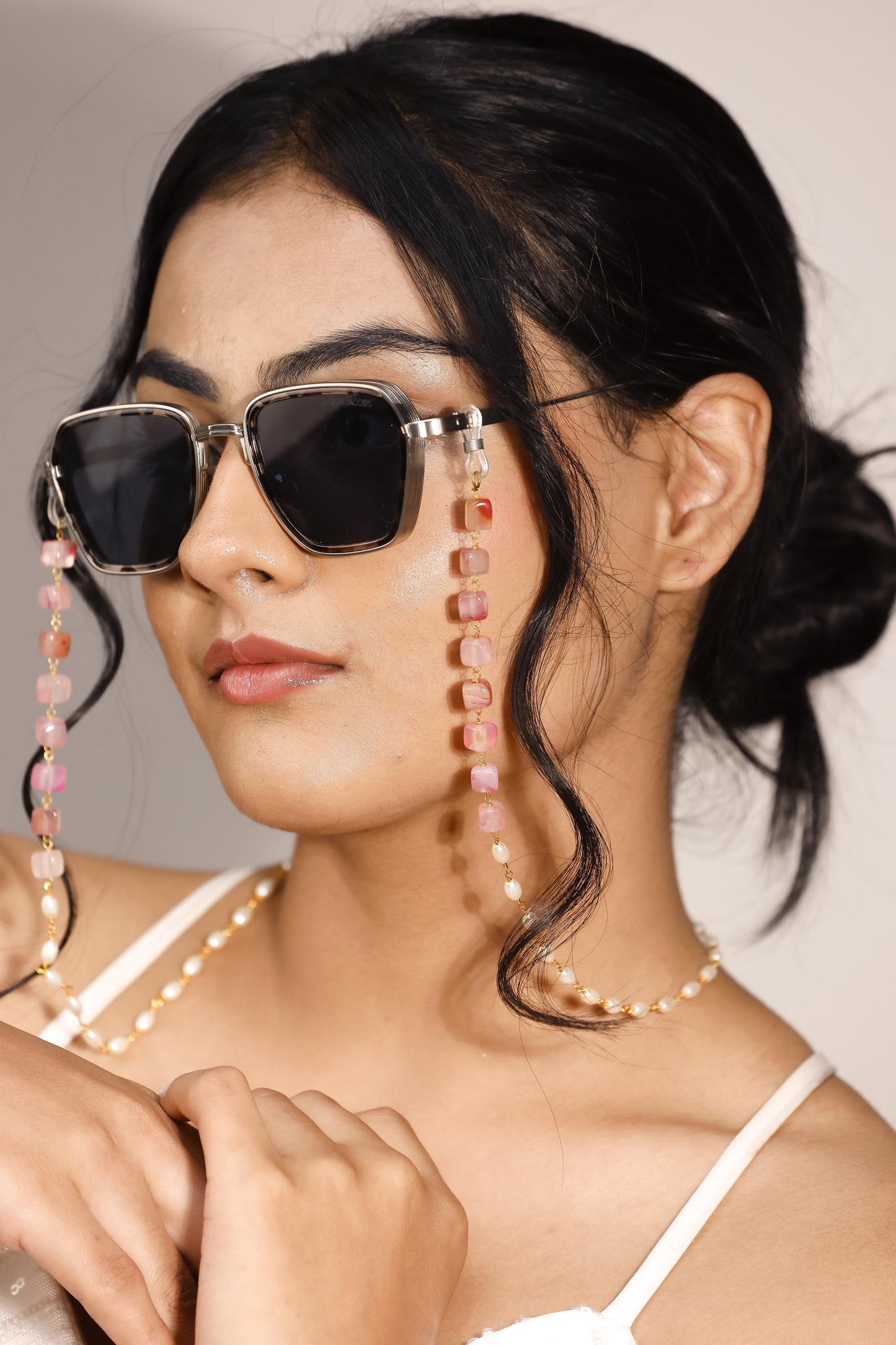 Handmade Pearl Sunglass Chain | Gold Eyeglass Holder
