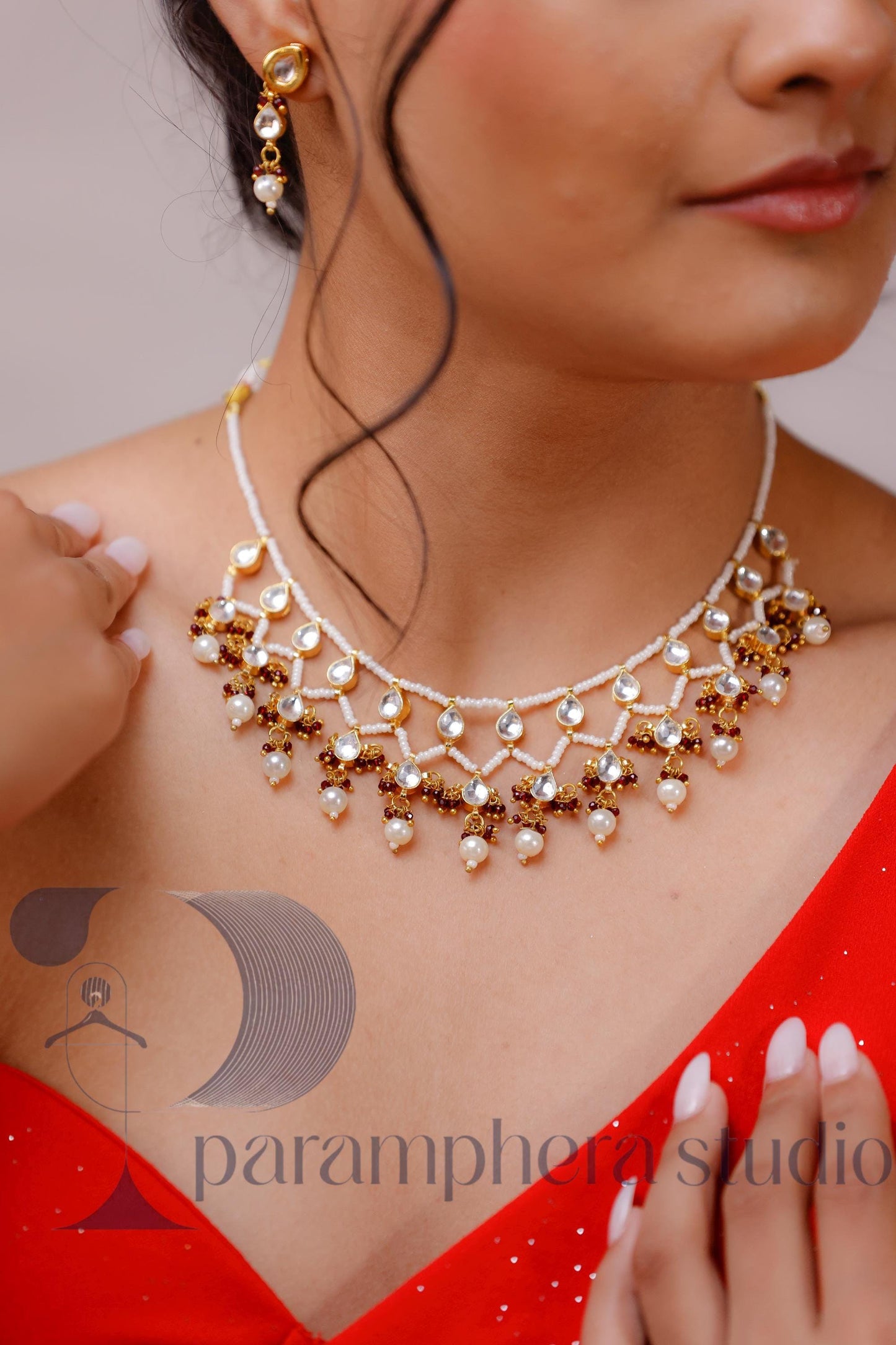 Handmade Kundan Pearl Choker Set | Indian Wedding Jewelry