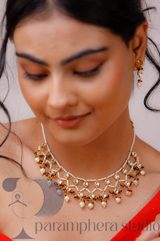 Handmade Kundan Pearl Choker Set | Indian Wedding Jewelry