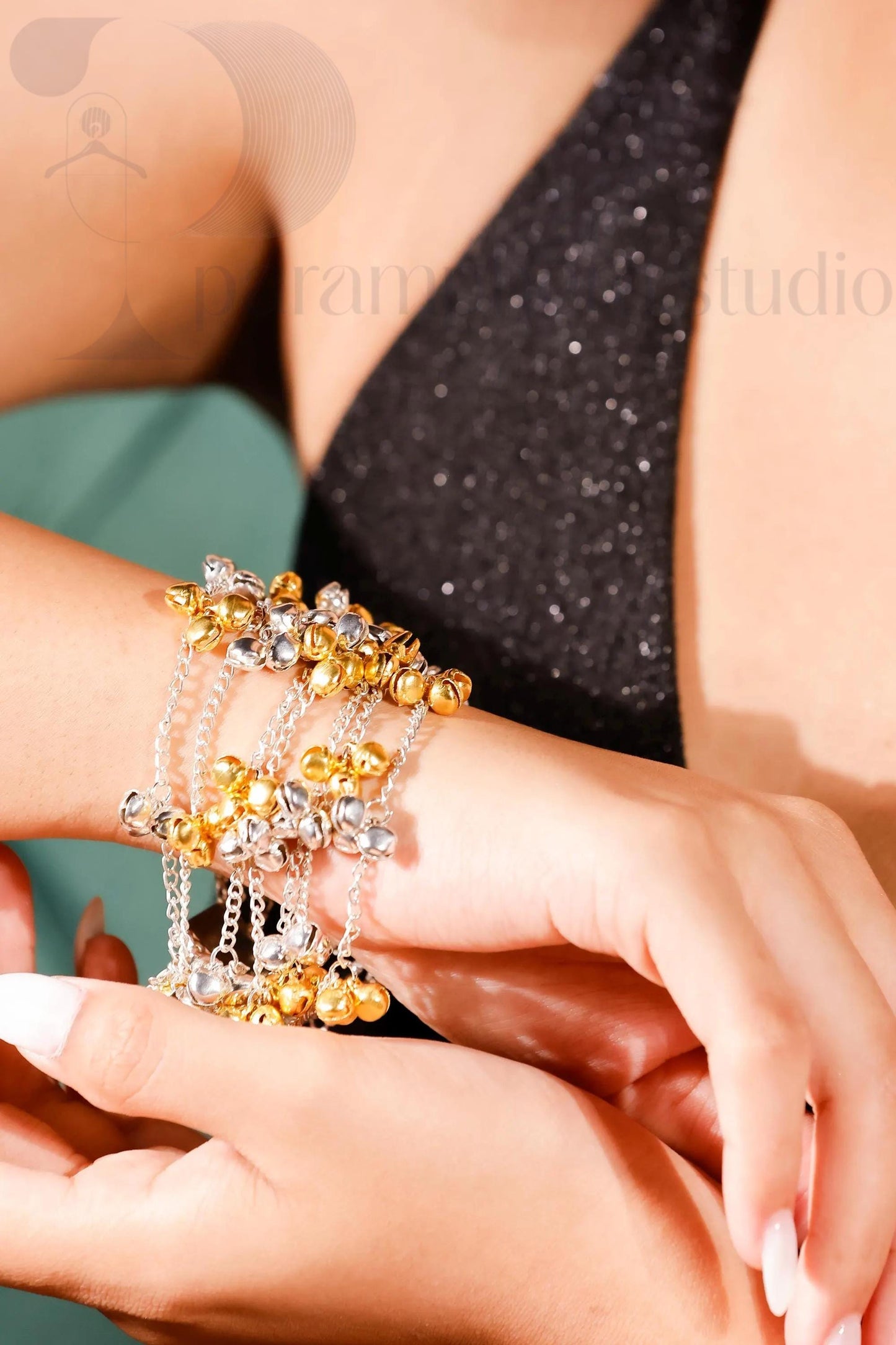 Handmade Gold & Silver Charm Bracelet | Dual Tone Western Jewelry