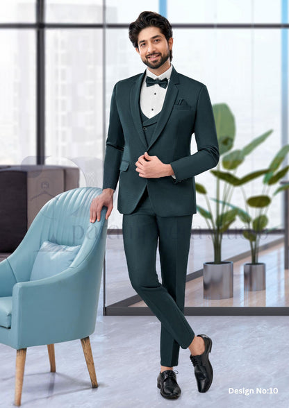 Handmade Slim Fit Suit with Bow Tie | Indian Wedding Outfit