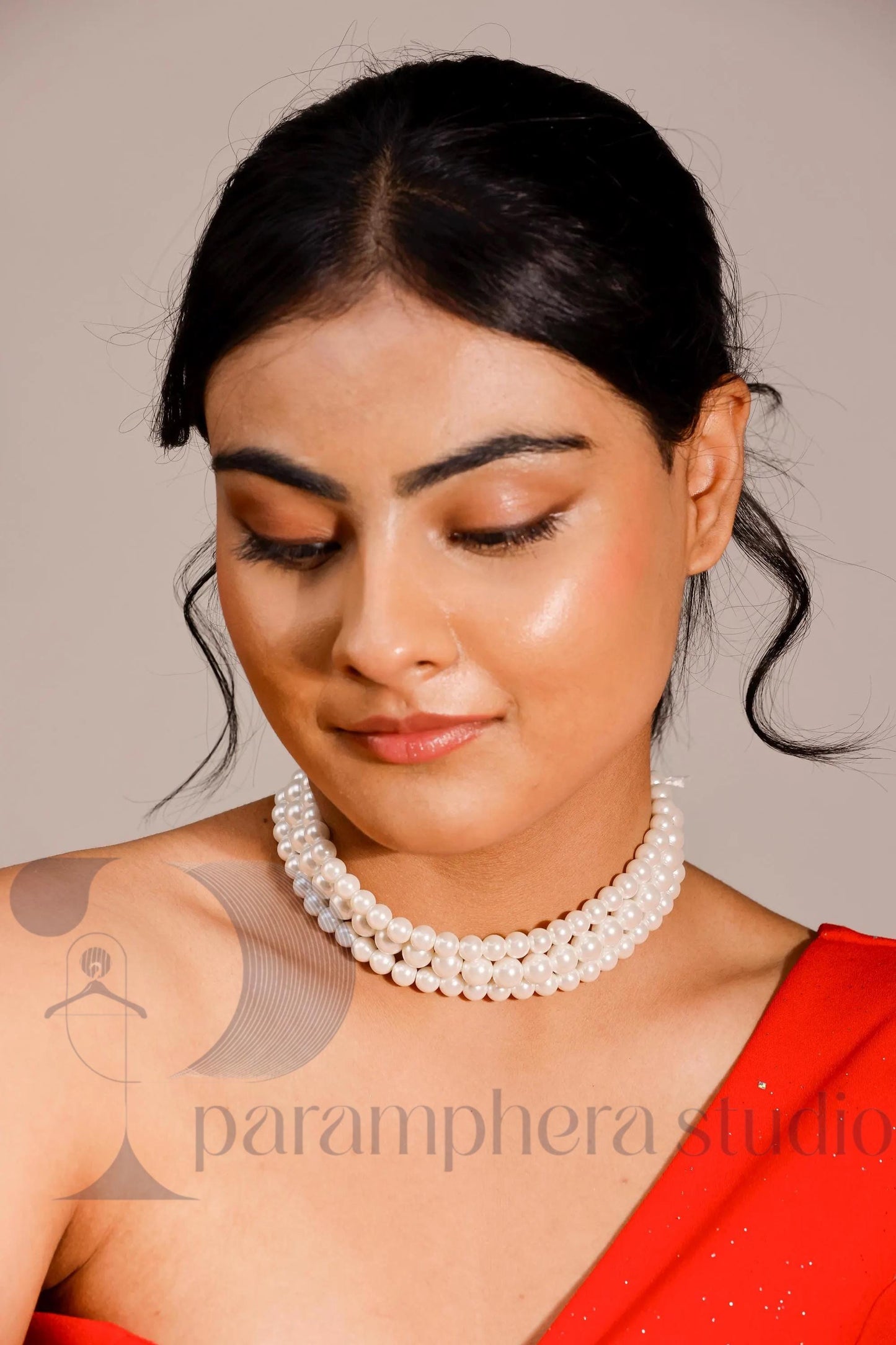 Triple Layer Pearl Choker | Bridal Necklace, Handmade Indian Jewelry