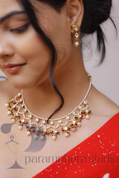 Handmade Kundan Pearl Choker Set | Indian Wedding Jewelry