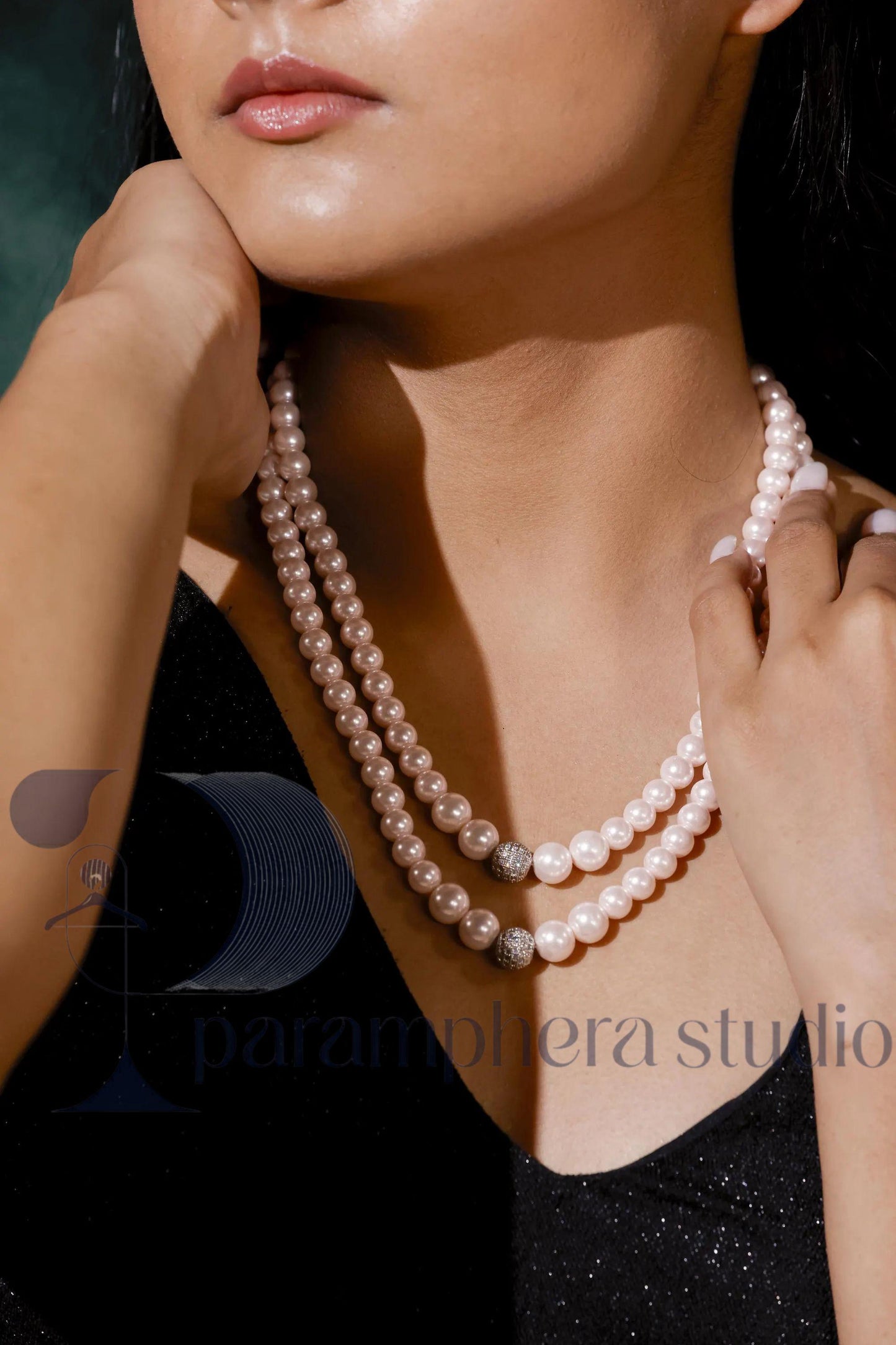 Pink Pearl Choker | Double Strand Blush Layered Necklace | Bridesmaids Gift | Wedding Jewelry for Wife