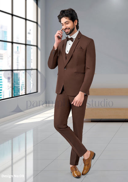 Handmade Slim Fit Suit with Bow Tie | Indian Wedding Outfit