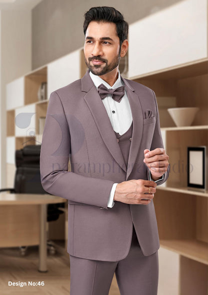 Handmade Wool Blend 3-Piece Suit | Custom Fit Wedding Outfit